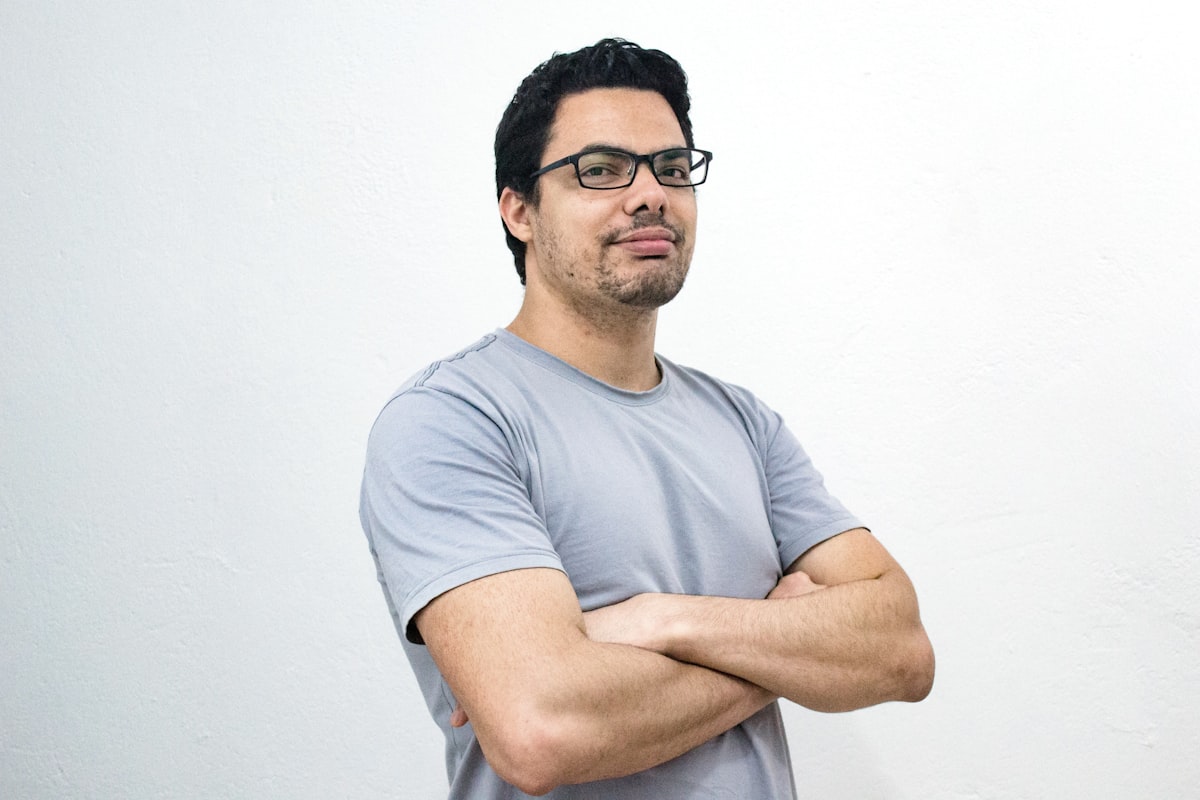 Confident man in professional setting